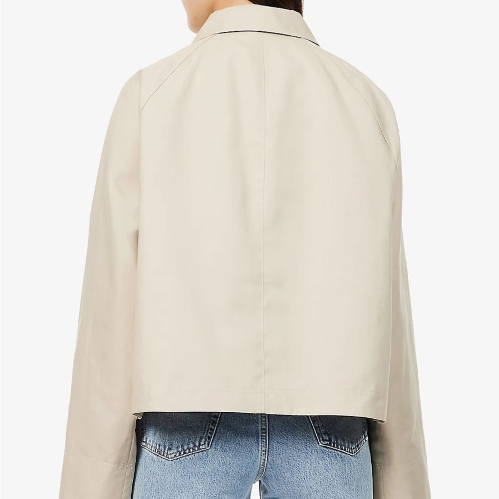 Totême Raglan-sleeve boxy-fit organic-cotton jacket size 36 - Picture 2 of 7